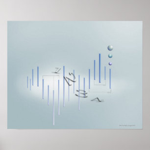 Formula, graph, math symbols 11 poster