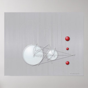 Formula, graph, math symbols 12 poster