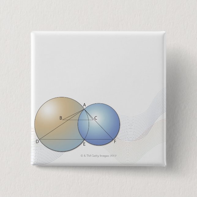 Formula, graph, math symbols 7 15 cm square badge (Front)