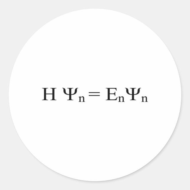 Formula Math Mathematical Physics Classic Round Sticker (Front)