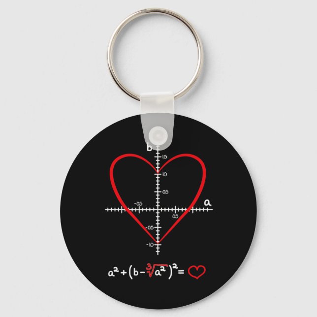 Formula Math Valentines Day Gifts For Math Student Key Ring (Front)