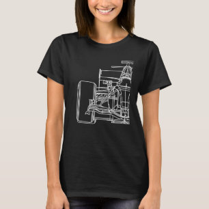 Formula Racecar Schematic Race Car Driver Formula T-Shirt