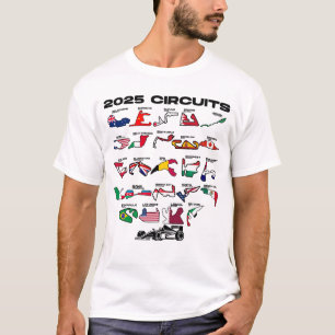 Formula Racing 2025 Circuits Race Car Mens Formula T-Shirt