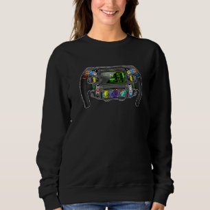 Formula Racing Open Wheel Car Fan Steering Wheel R Sweatshirt