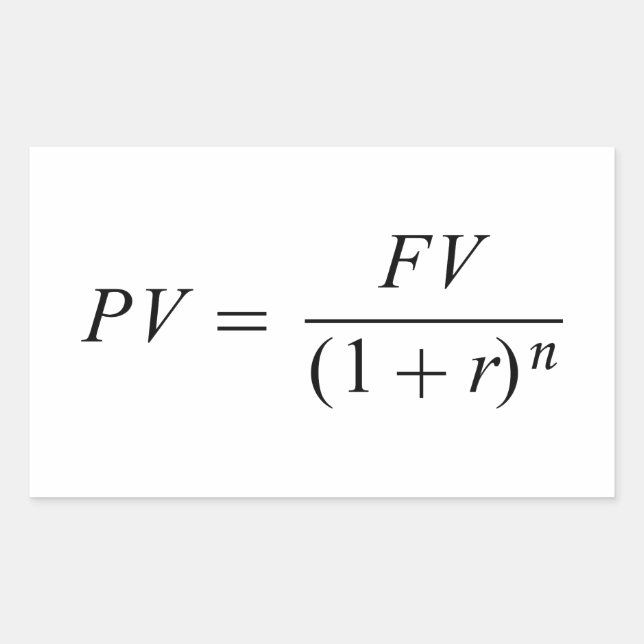 Formula 'Time value of money" Rectangular Sticker (Front)