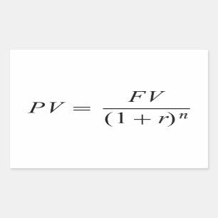 Formula 'Time value of money" Rectangular Sticker