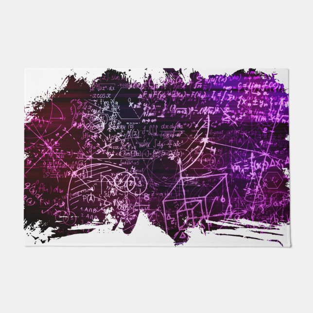 Formulas in mathematical space doormat (Front)