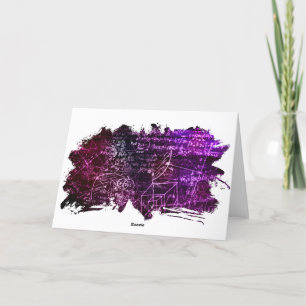 Formulas in mathematical space holiday card