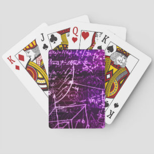 Formulas in mathematical space playing cards