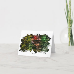 Formulas in mathematical space thank you card