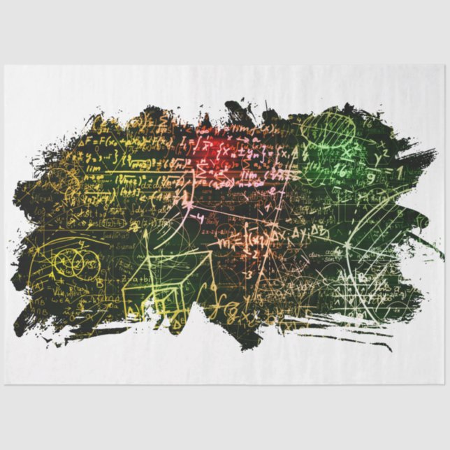 Formulas in mathematical space Tissue Paper (Front)