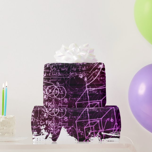 Formulas in mathematical space wrapping paper (Party Gifts)