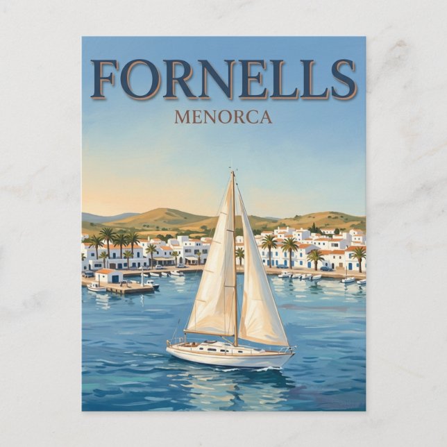Fornells Bay Spain Postcard (Front)