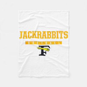 Forney Jackrabbits Logo Softll Hs  Fleece Blanket