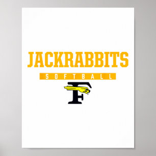 Forney Jackrabbits Logo Softll Hs Poster