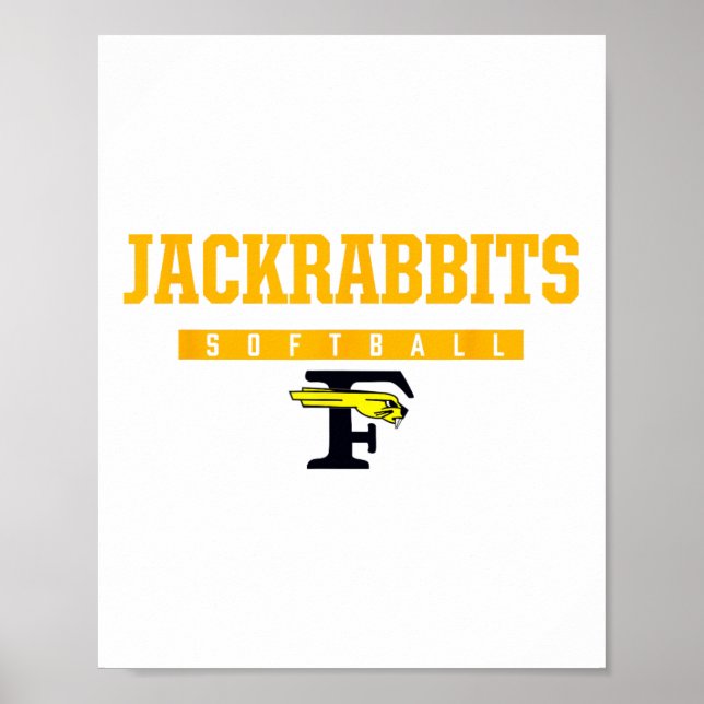 Forney Jackrabbits Logo Softll Hs  Poster (Front)