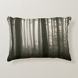 forrest and tree silhouettes in nature decorative cushion
