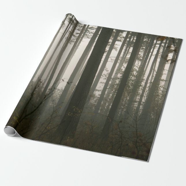 forrest and tree silhouettes in nature wrapping paper (Unrolled)