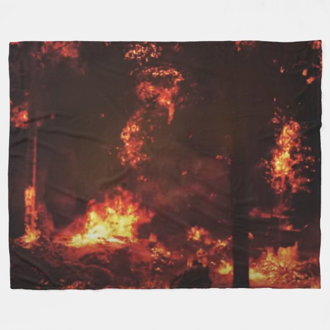 FORREST FIRE FLEECE BLANKET (Front (Horizontal))