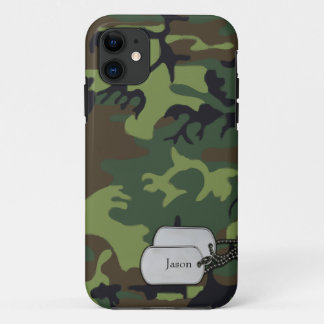 Forrest Green and Brown Military Camouflage iPhone 11 Case