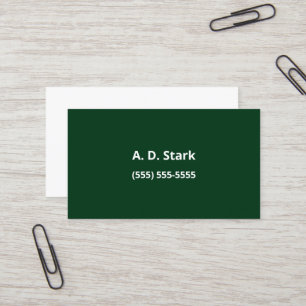 Forrest Green Minimalist Business Cards