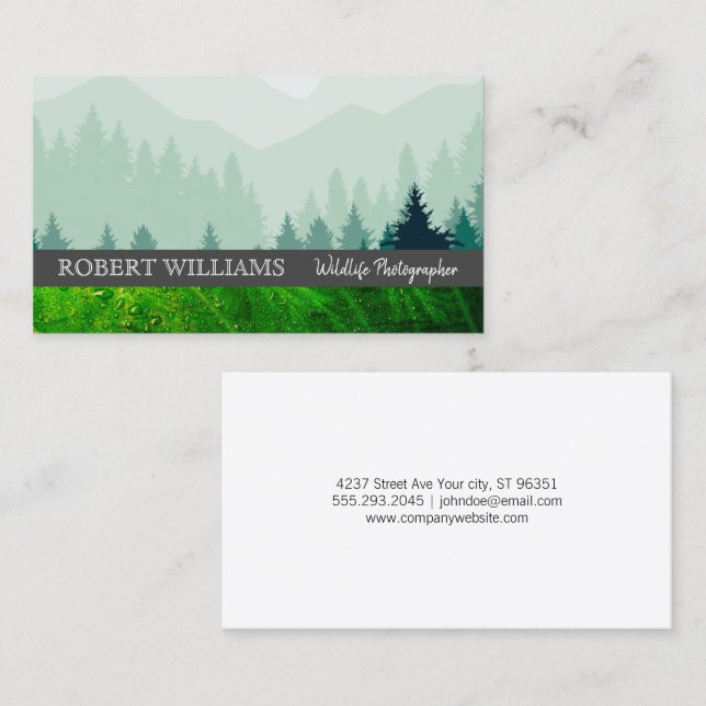 Forrest | Leaf | Wild Life | Natural Business Card (Front/Back)