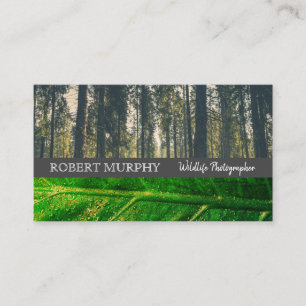 Forrest Leaf Wild Life Photographer Business Card