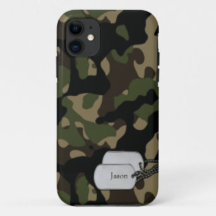 Forrest Trees and Foliage Military Camouflage iPhone 11 Case