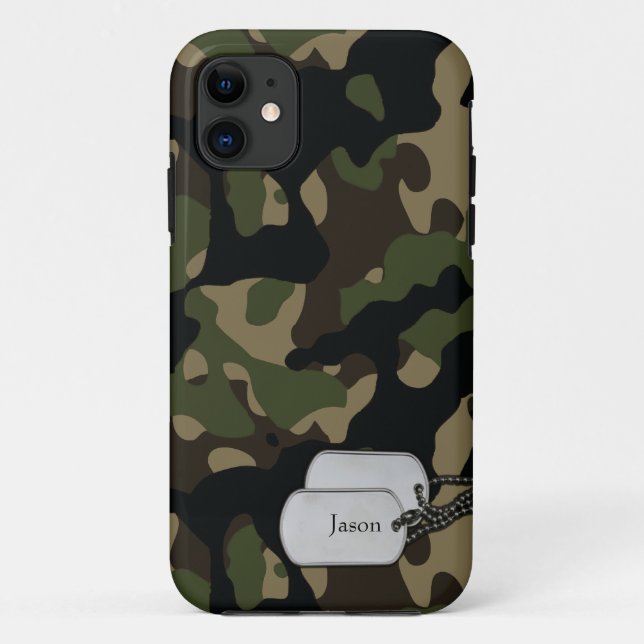 Forrest Trees and Foliage Military Camouflage Case-Mate iPhone Case (Back)