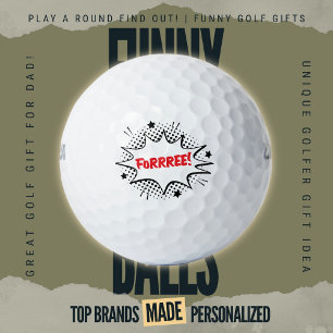 Forrree Golf Joke Comic Pop Art Clean Trash Talk Balls
