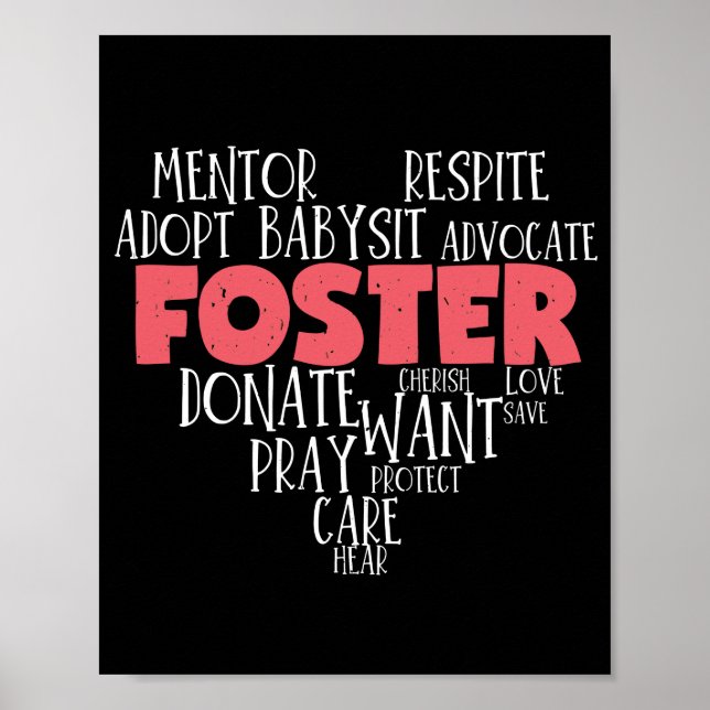 Forster Parents Care Foster Care Adoption Poster (Front)