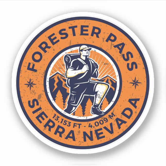 Forster Pass Hiking, california siera nevada trial (Front)