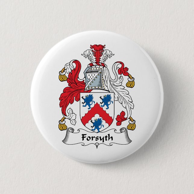 Forsyth Family Crest 6 Cm Round Badge (Front)