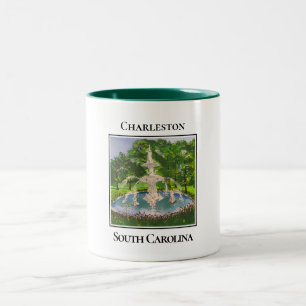 Forsyth Fountain, Charleston, South Carolina Two-Tone Coffee Mug