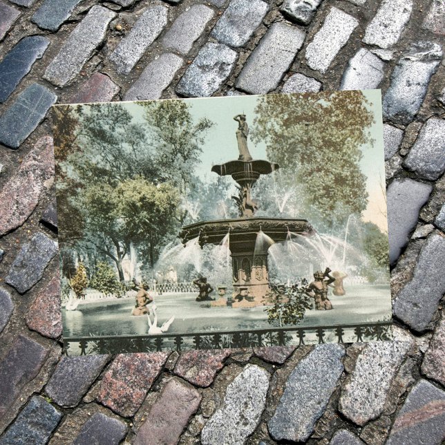 Forsyth Fountain Savannah GA Postcard (Creator Uploaded)