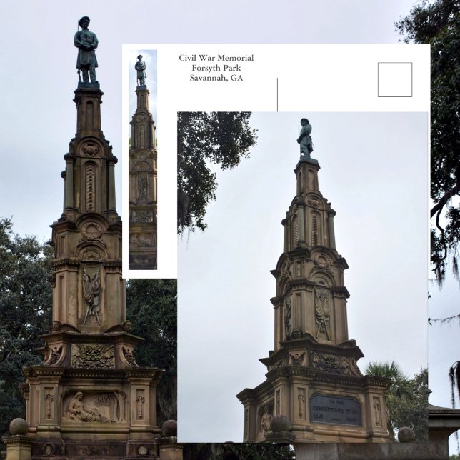 Forsyth Park Civil War Memorial Savannah GA Photo Postcard (Creator Uploaded)