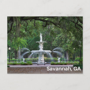 Forsyth Park Fountain in Savannah, GA  Postcard