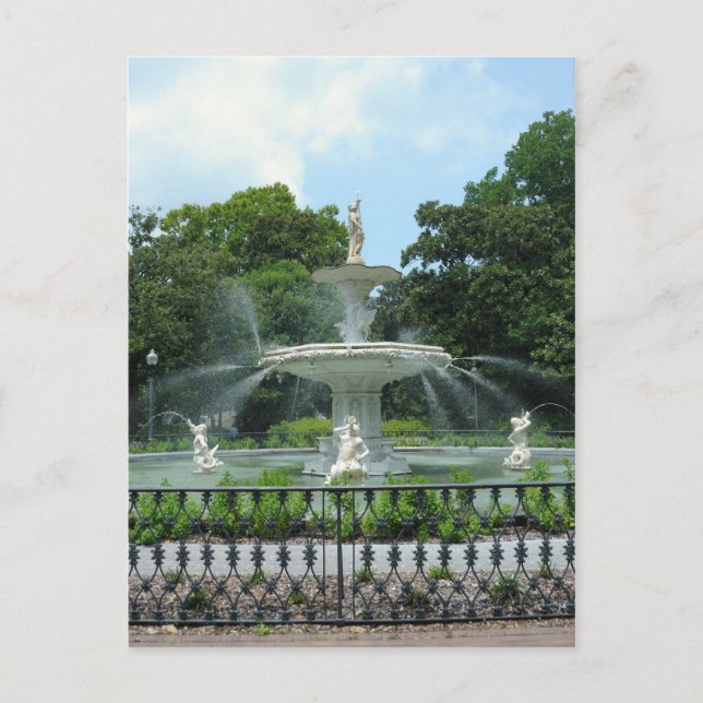 Forsyth Park Fountain Postcard (Front)