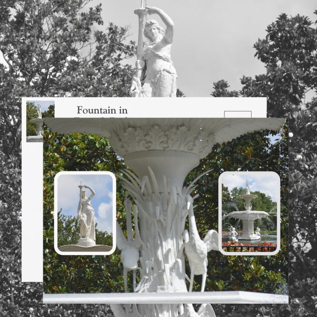 Forsyth Park Fountain Savannah GA Photographic Pos Postcard (Creator Uploaded)