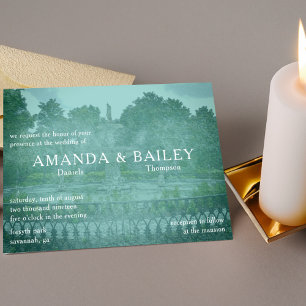 Forsyth Park Fountain Savannah GA Wedding Invitation