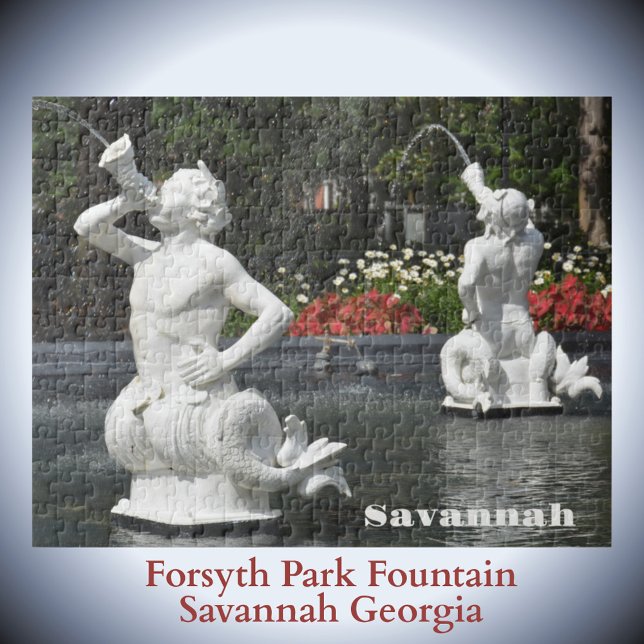 Forsyth Park Fountain Savannah Georgia Photography Jigsaw Puzzle (Creator Uploaded)
