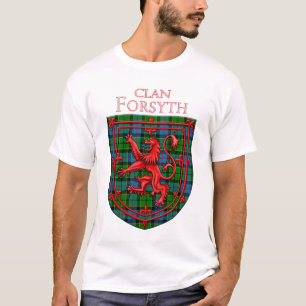 Forsyth Tartan Scottish Plaid Lion Rampant T-Shirt