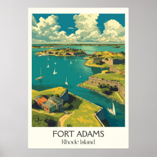 Fort Adams Rhode Island Harbour Poster