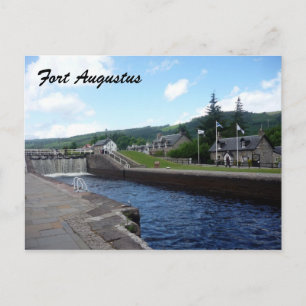 fort augustus lock postcard