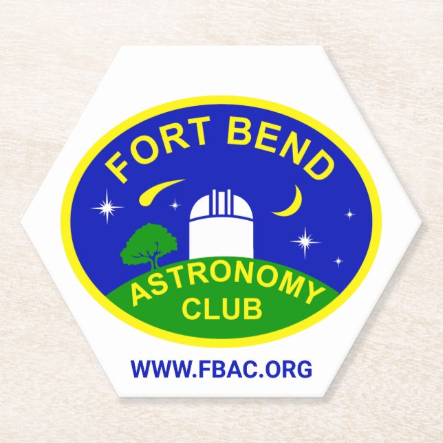 Fort Bend Astronomy Club Paper Coasters - Set of 6 (Front)