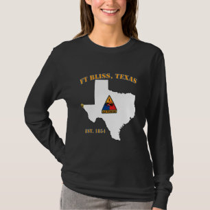 Fort Bliss Tx Military Base  1st Armoured Division T-Shirt