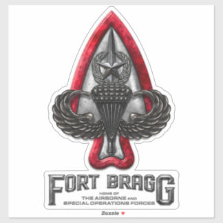 Fort Bragg 14" High Custom-Cut Vinyl Sticker