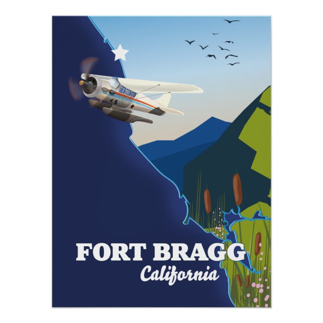 Fort Bragg California map Poster (Front)