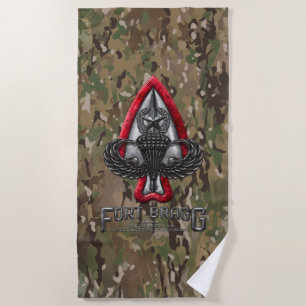 Fort Bragg Camo Beach Towel