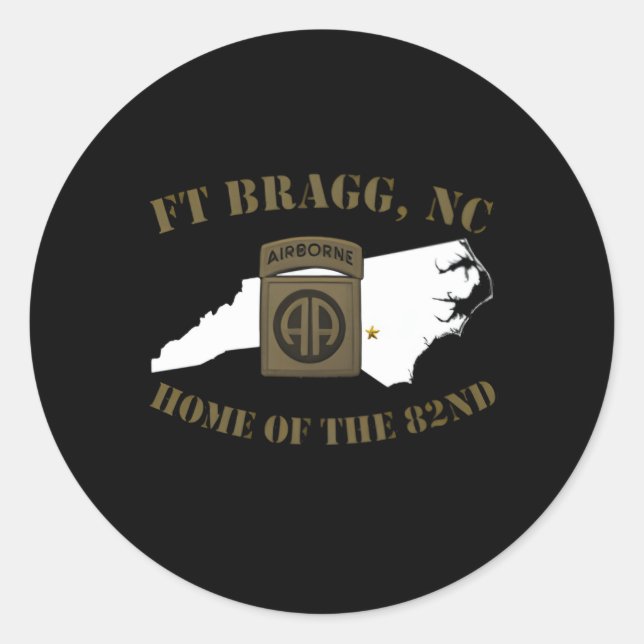Fort Bragg Military Base-Fayettevillenc Classic Round Sticker (Front)